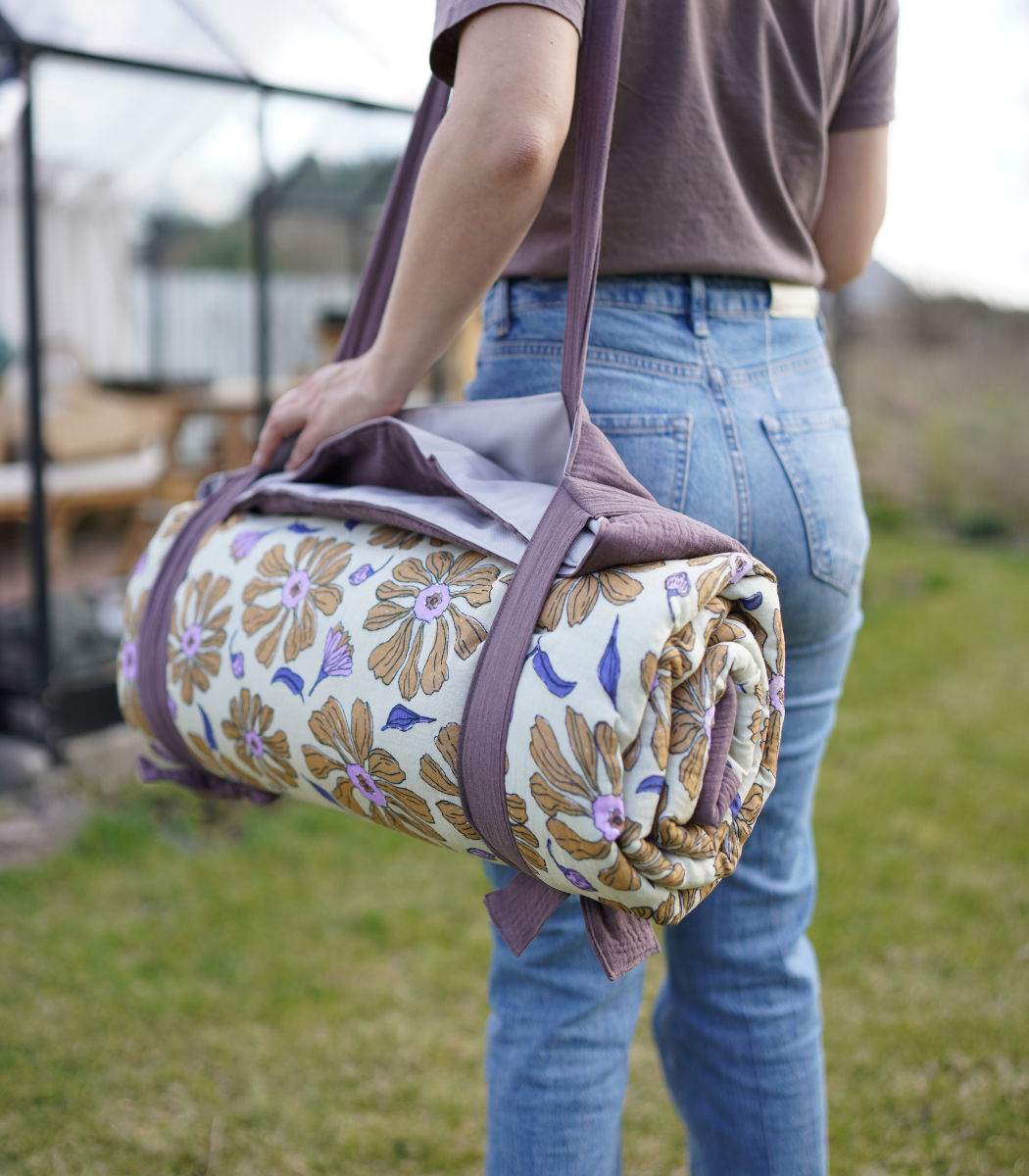 Pikniko kilimėlis iš muslino "Flower Power" XXL - Image 3