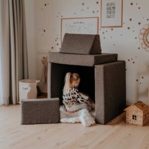 Modulinė žaidimų sofa - tamsiai ruda