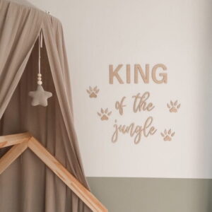 Medinė sienos dekoracija "KING of the jungle"