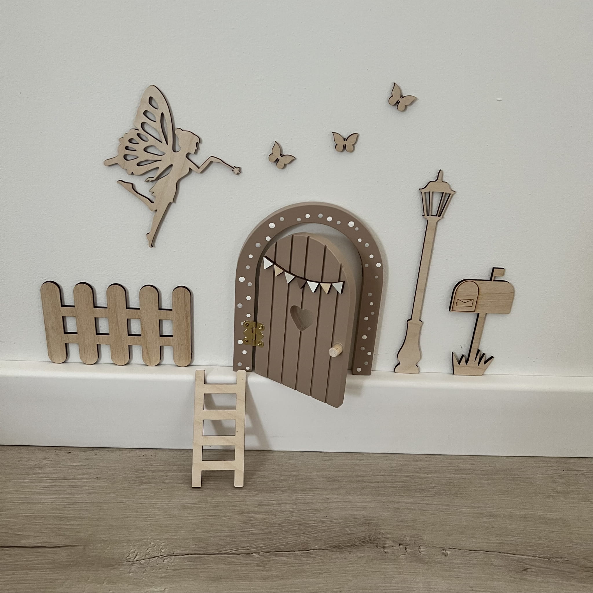 Medinis sienos dekoracijų rinkinys „Dantų fėjos durys“ - įvairių spalvų - Image 9