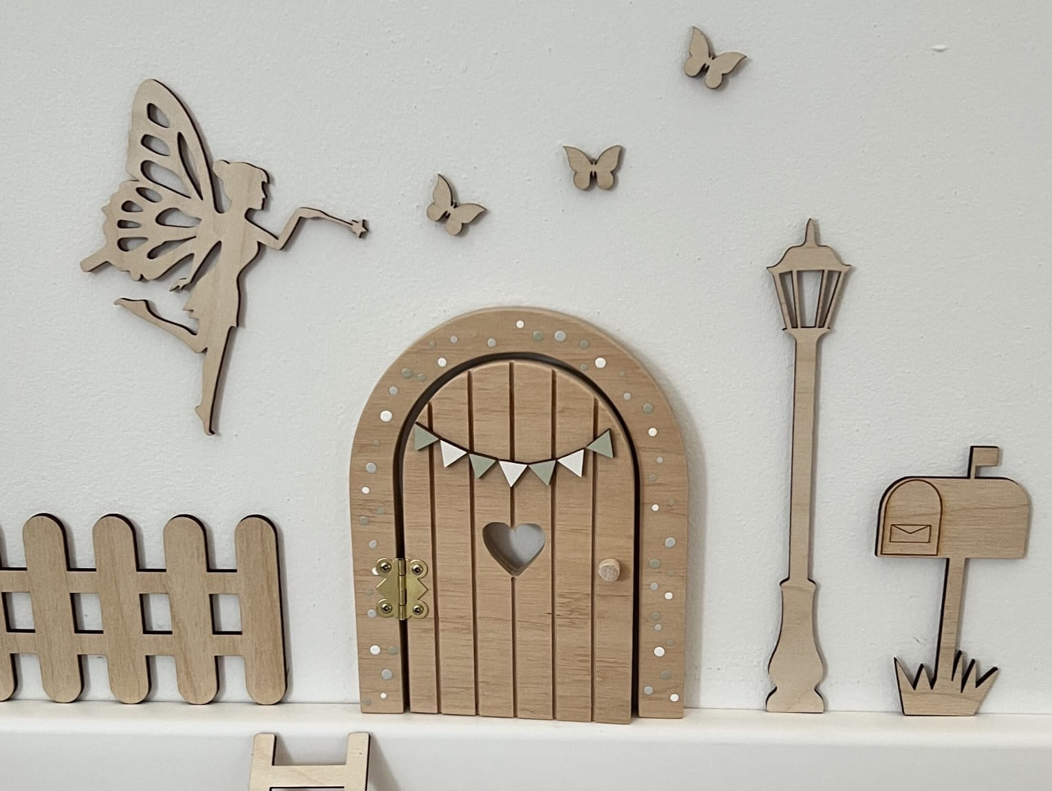 Medinis sienos dekoracijų rinkinys „Dantų fėjos durys“ - įvairių spalvų - Image 13
