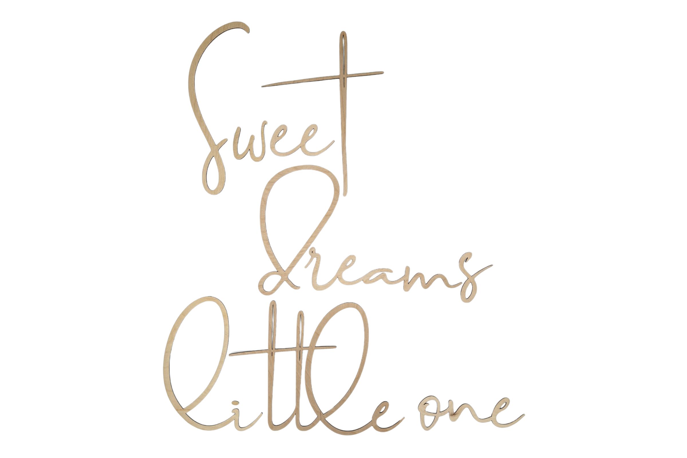 Medinis sienos užrašas „Sweet Dreams Little One“ - Image 6