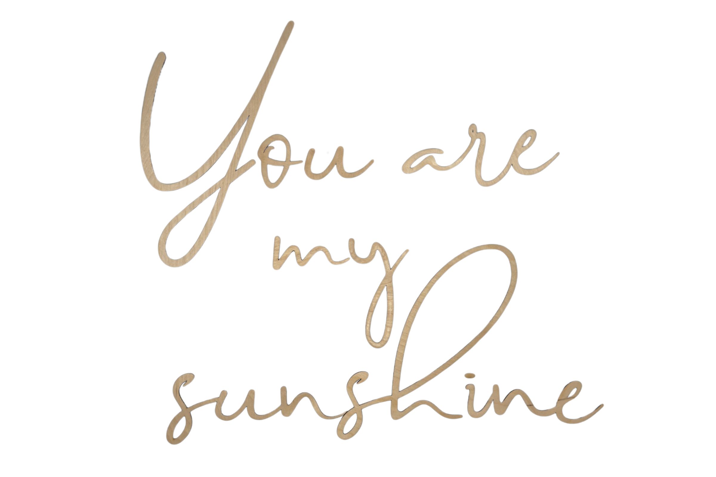 Medinis sienos užrašas „You Are My Sunshine“ - Image 2