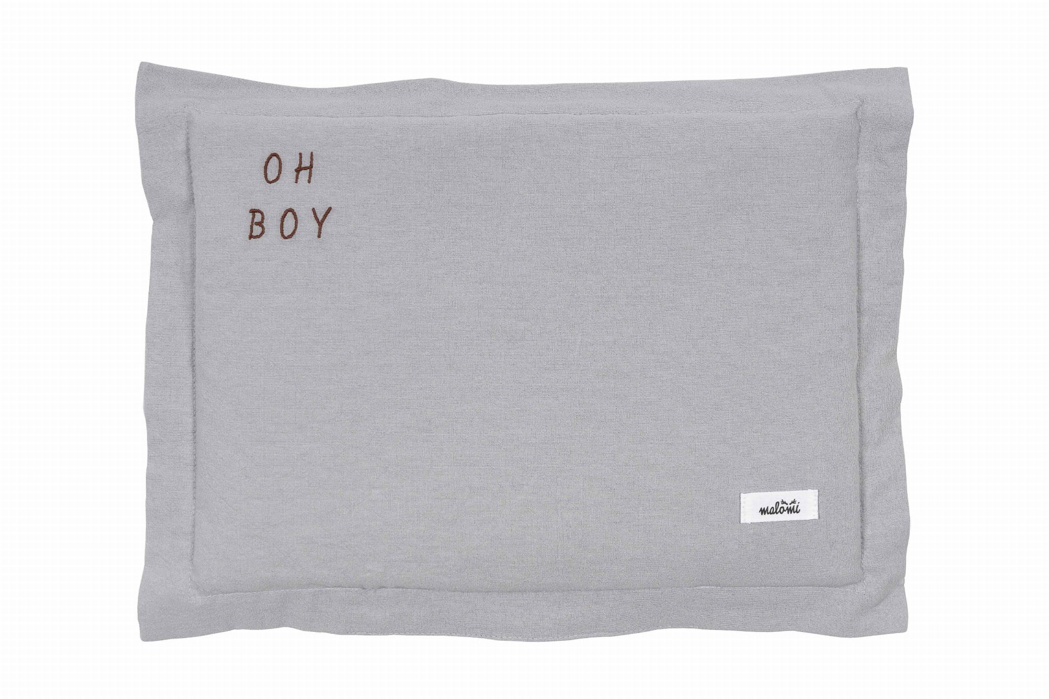 Personalizuota skalbtos medvilnės pagalvėlė - pilka