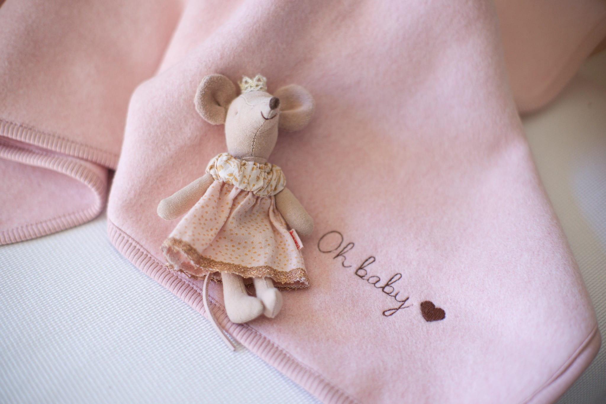 Personalizuota flisinė eko medvilnės antklodė - rožinė - Image 2