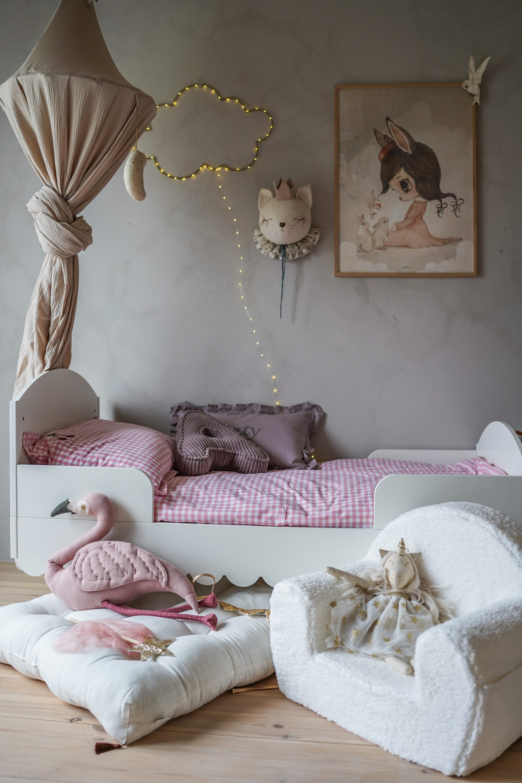 Vaikiškas fotelis „Teddy” – balta - Image 4