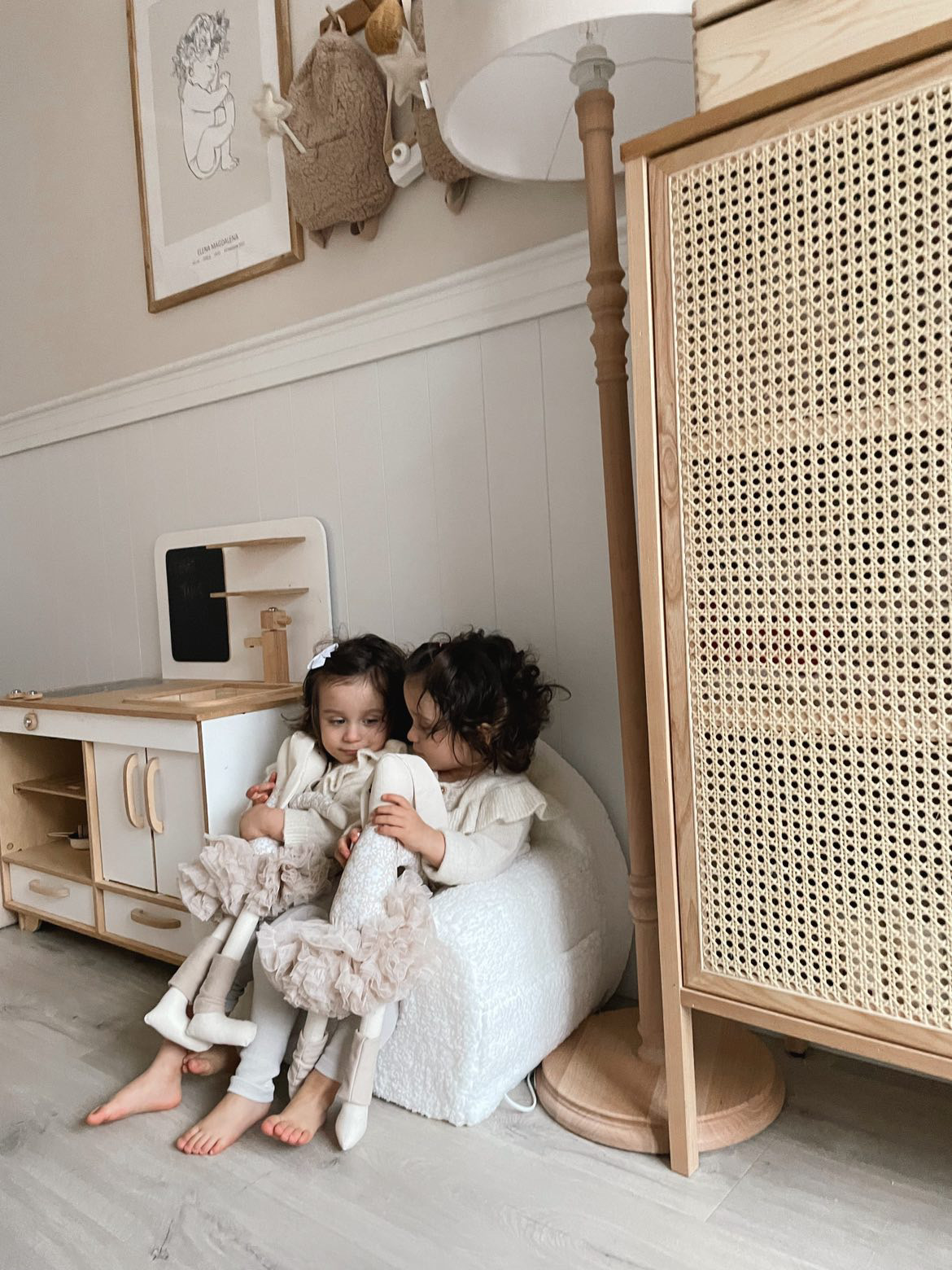 Vaikiškas fotelis „Teddy” – balta - Image 2