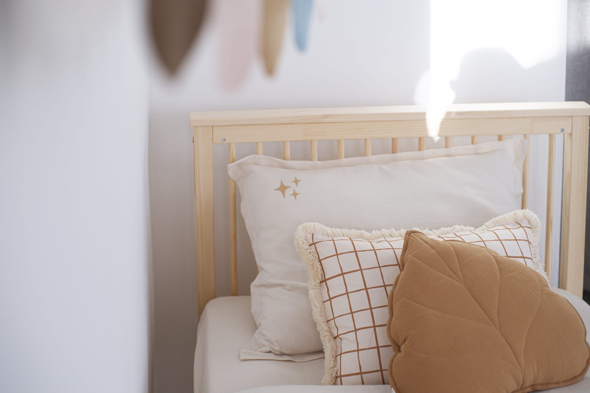 Skalbtos medvilnės patalynės komplektas su užpildu "Žvaigždės" - natūrali - Image 5