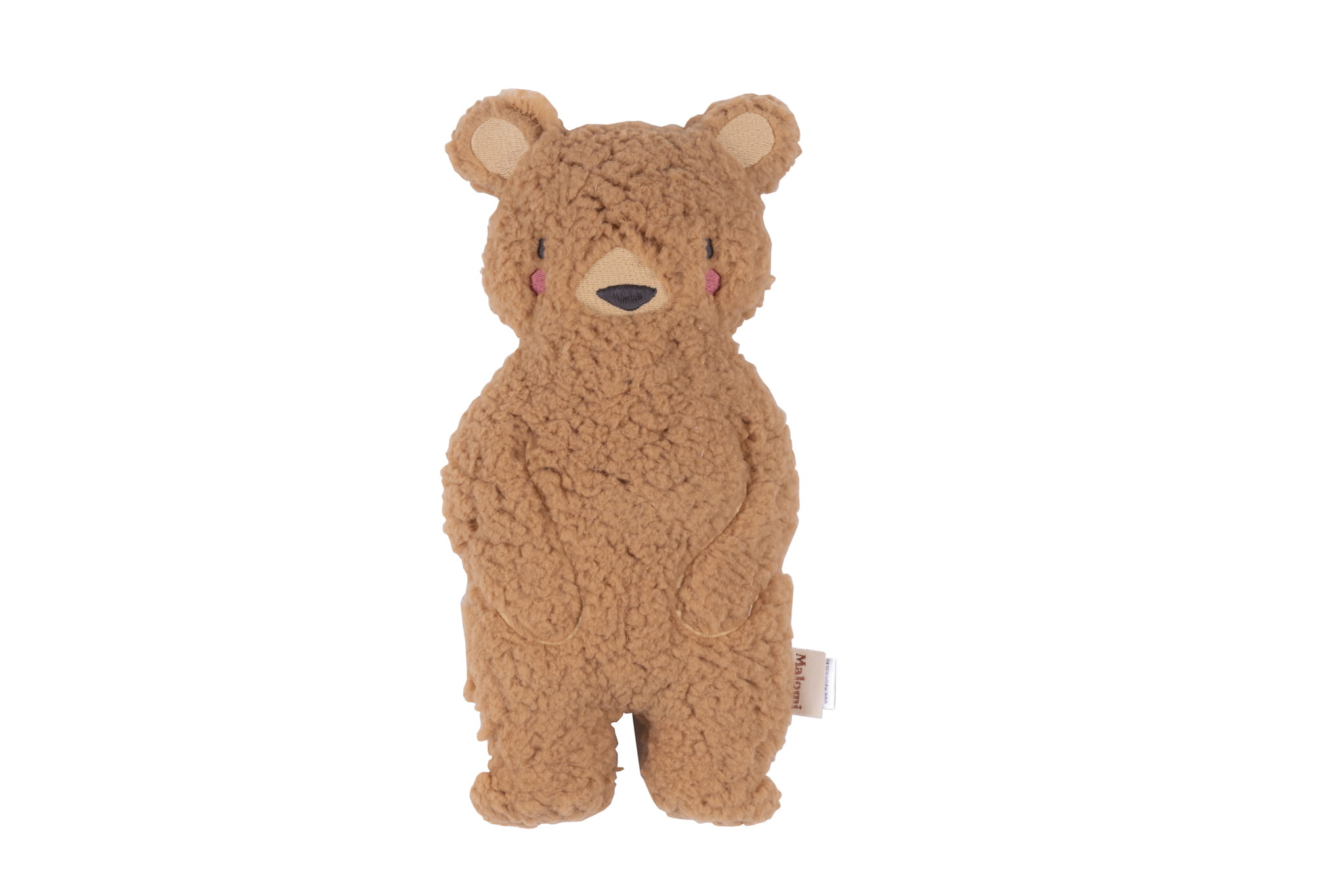 Personalizuotas pliušinis meškutis su muslino gumyte - camel spalva - Image 3