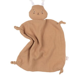 Personalizuotas muslino migdukas "Voverė" mažyliui - camel spalva