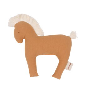 Skalbtos medvilnės arklio formos barškutis - camel spalva