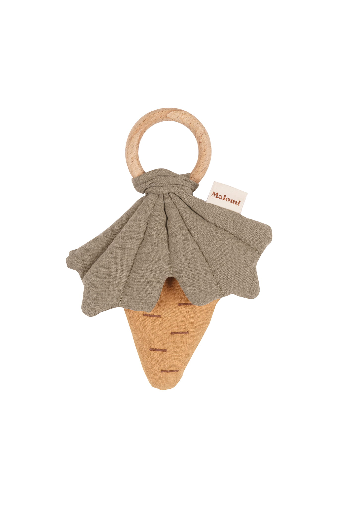 Morkos formos barškutis su mediniu kramtuku - Image 3