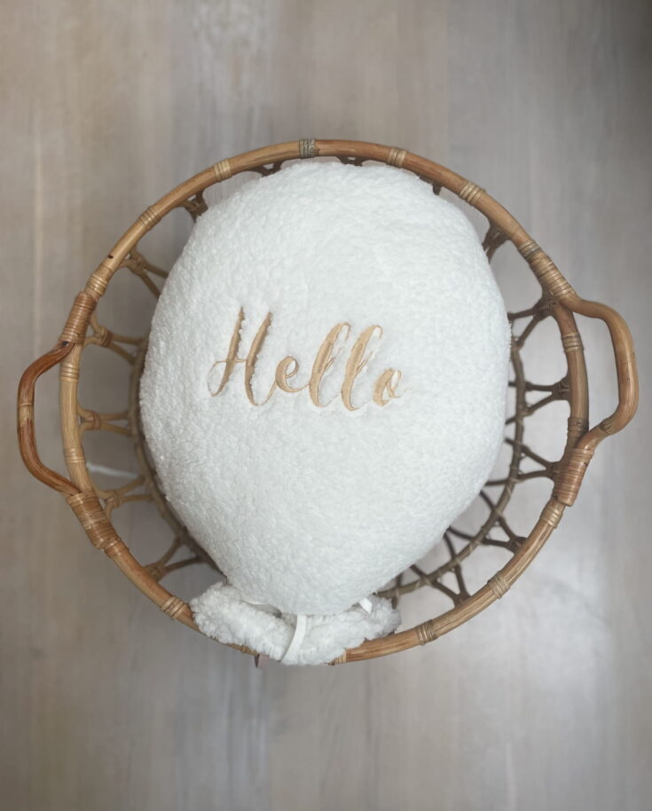 Personalizuotas dekoratyvinis balionas "Fluffy" – ecru spalva - Image 10