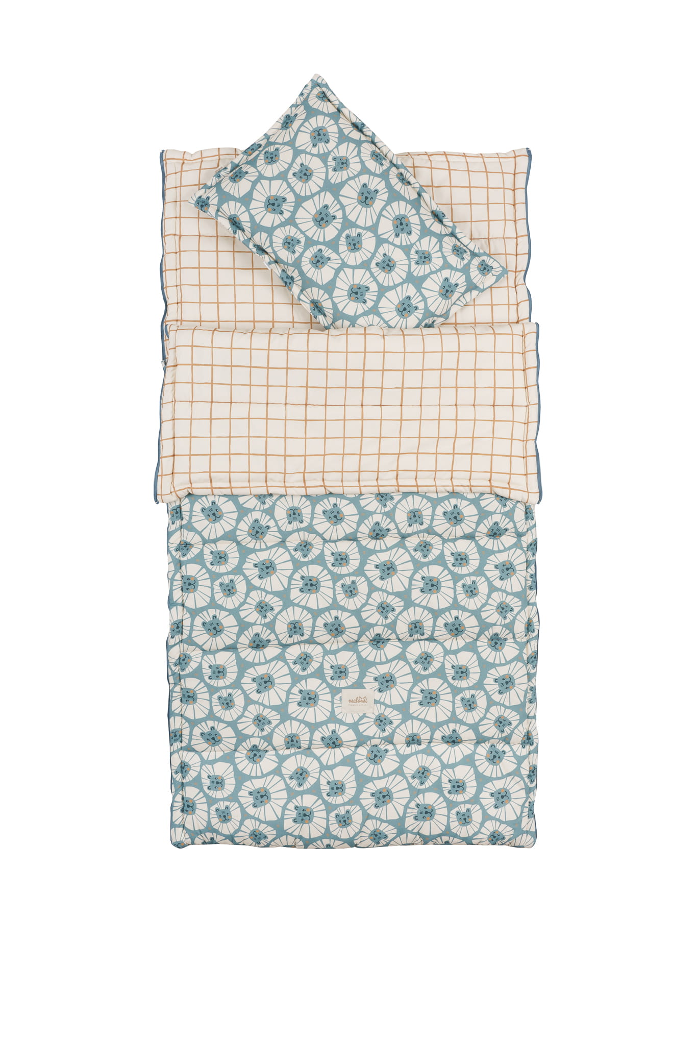 Miegmaišis su pagalve "Liūtai" - melsvai žalia - Image 4