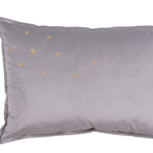 Personalizuota dekoratyvinė aksominė pagalvė „Delux“ – sidabrinė pilka