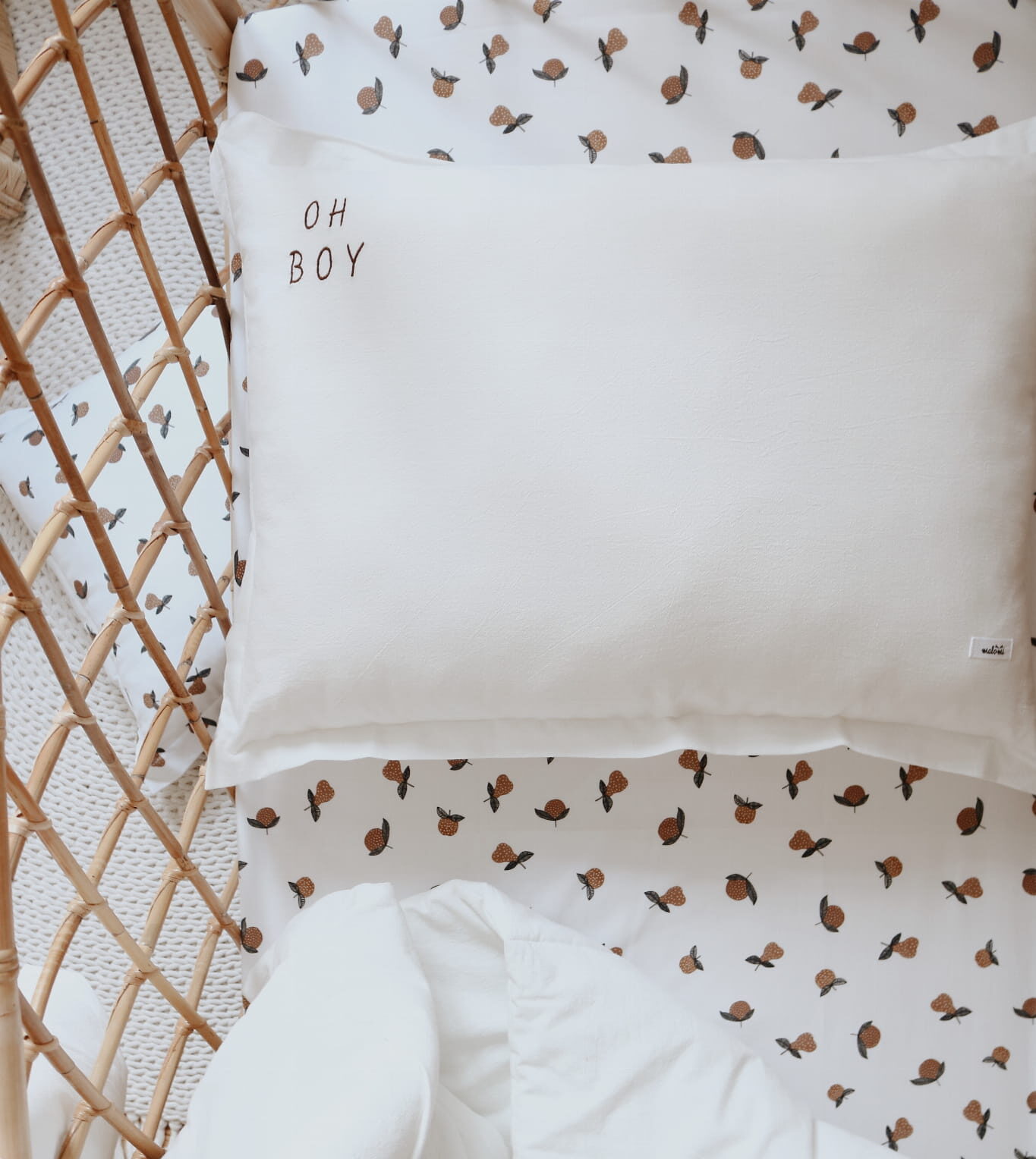 Personalizuota skalbtos medvilnės pagalvėlė - ecru spalva