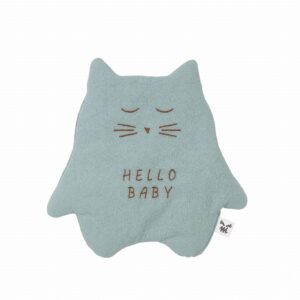 Personalizuotas skalbtos medvilnės kačiukas „FIRST CUDDLE” - senovinė žalia