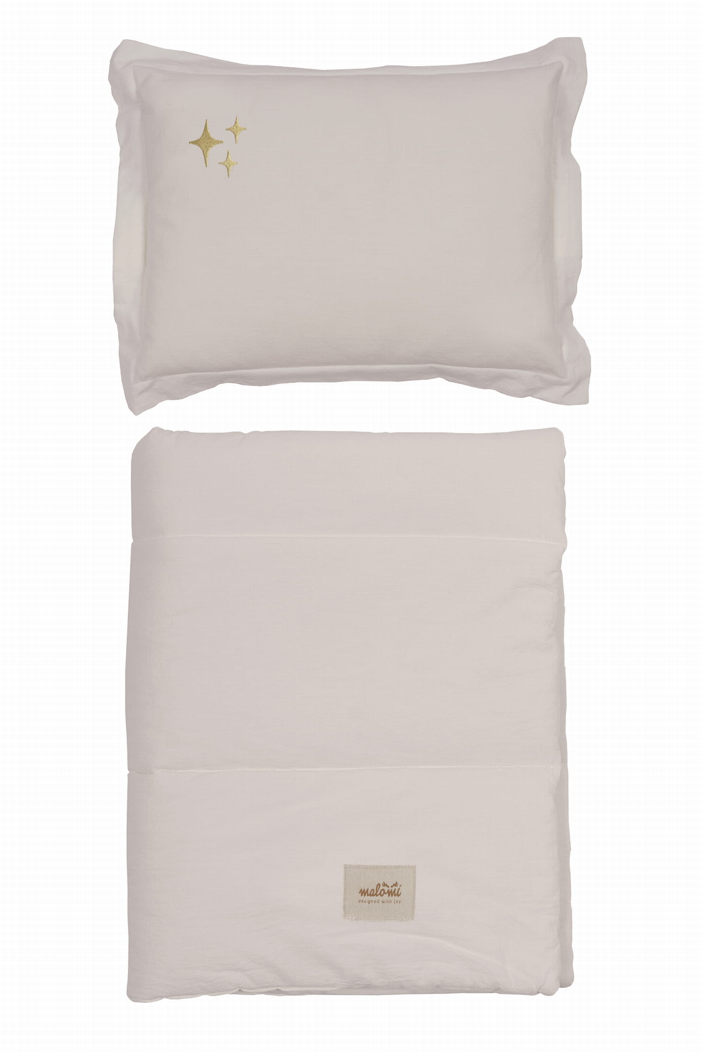 Skalbtos medvilnės patalynės komplektas su užpildu "Žvaigždės" - natūrali - Image 2