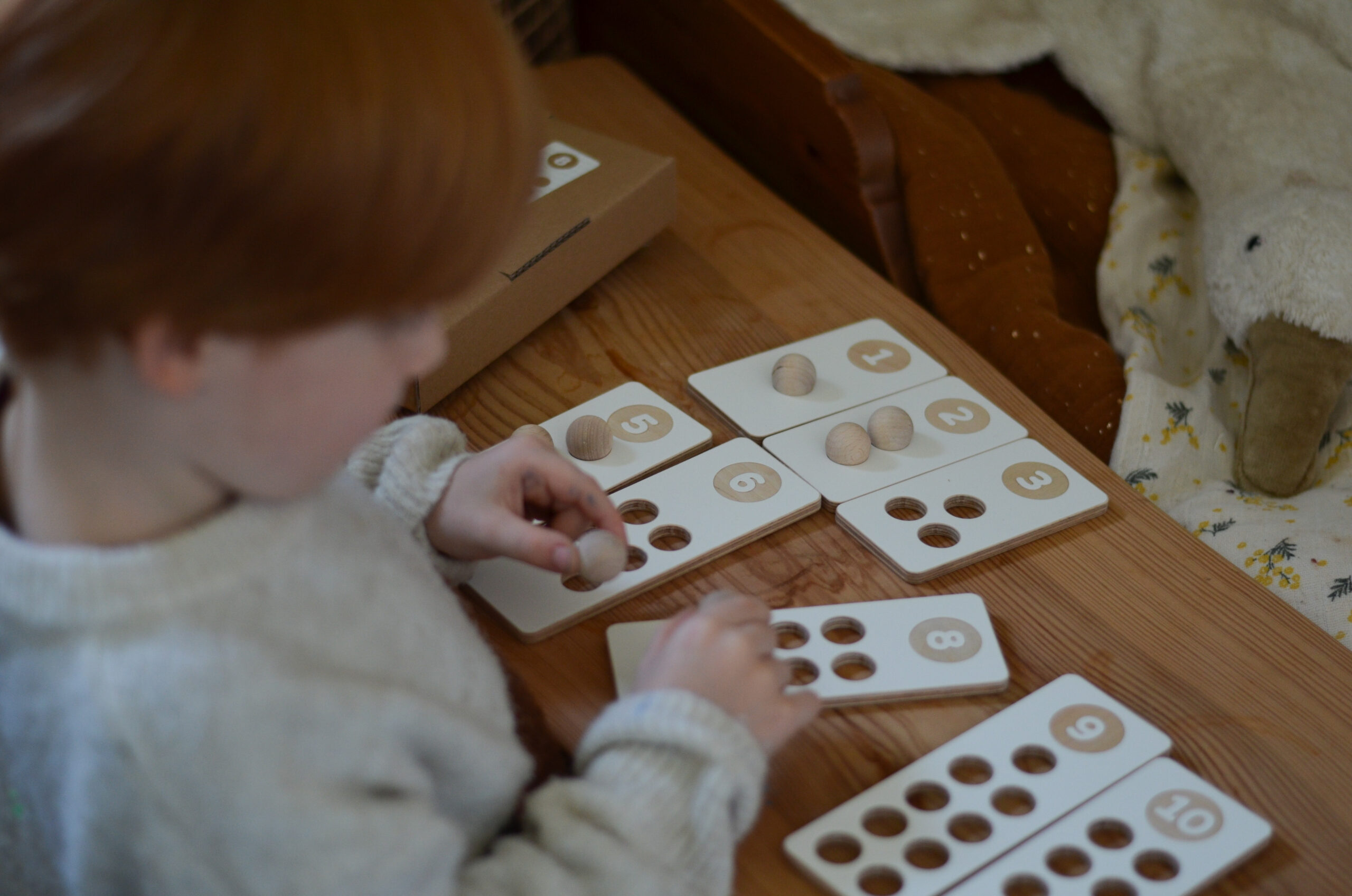 Medinės skaičiavimo kaladėlės su rutuliukais - Image 5