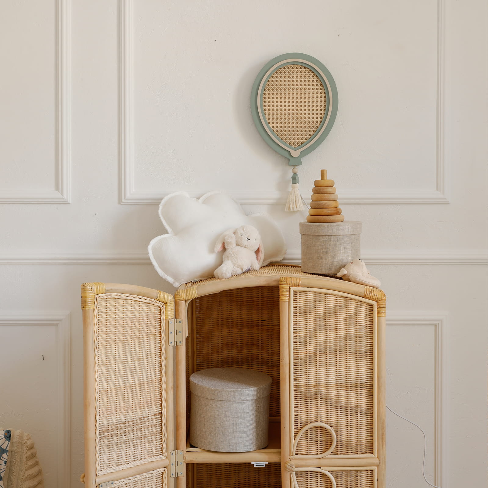 Medinis šviestuvas "Balloon" - šalavijų/avižų spalva - Image 9