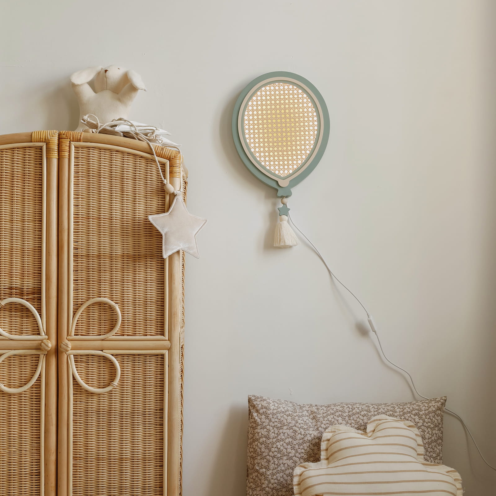 Medinis šviestuvas "Balloon" - šalavijų/avižų spalva - Image 6