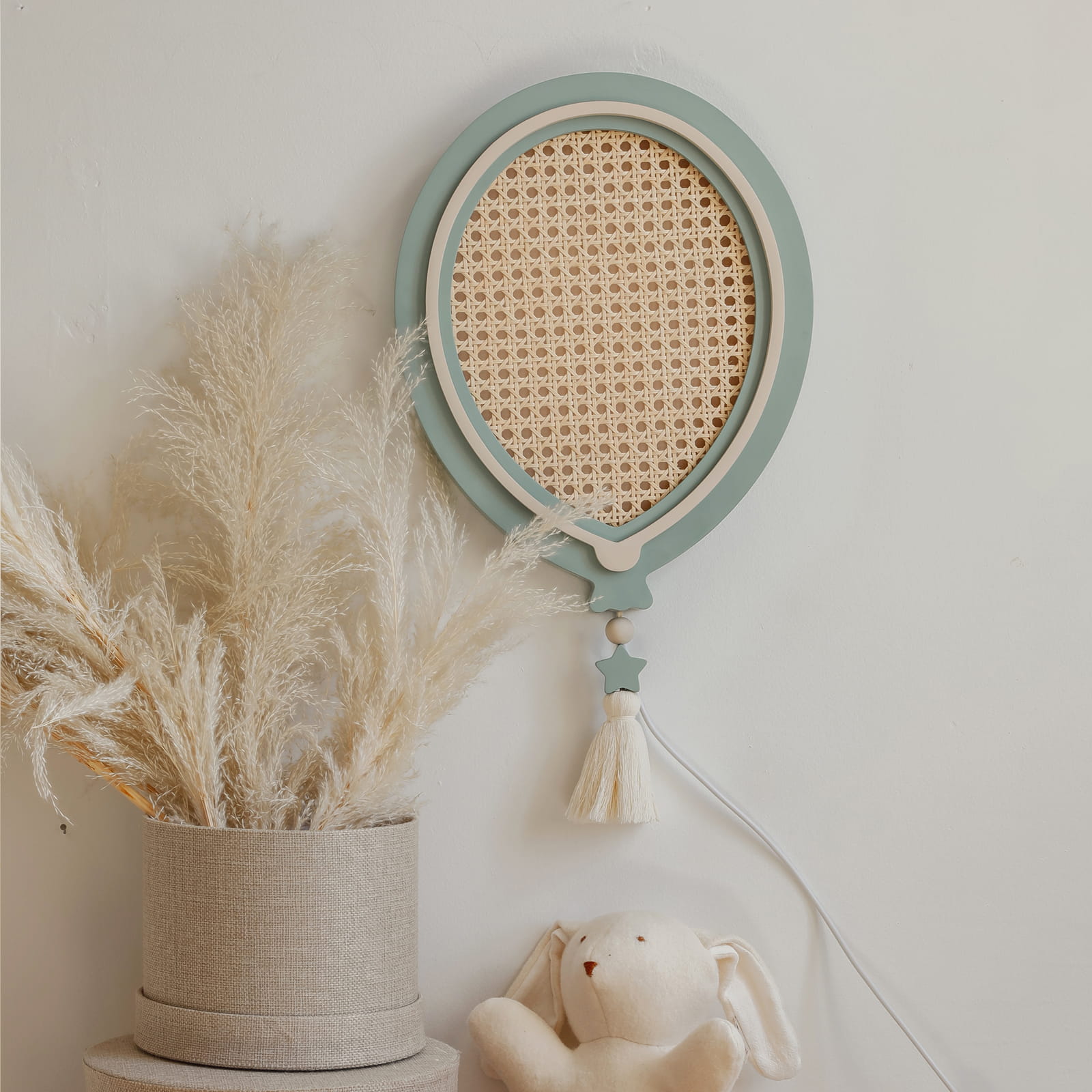 Medinis šviestuvas "Balloon" - šalavijų/avižų spalva - Image 7