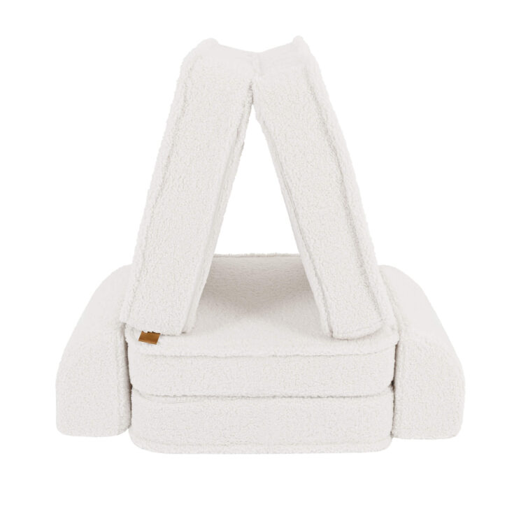 Maža modulinė sofa vaikams - Teddy audinys, kreminė - Image 2