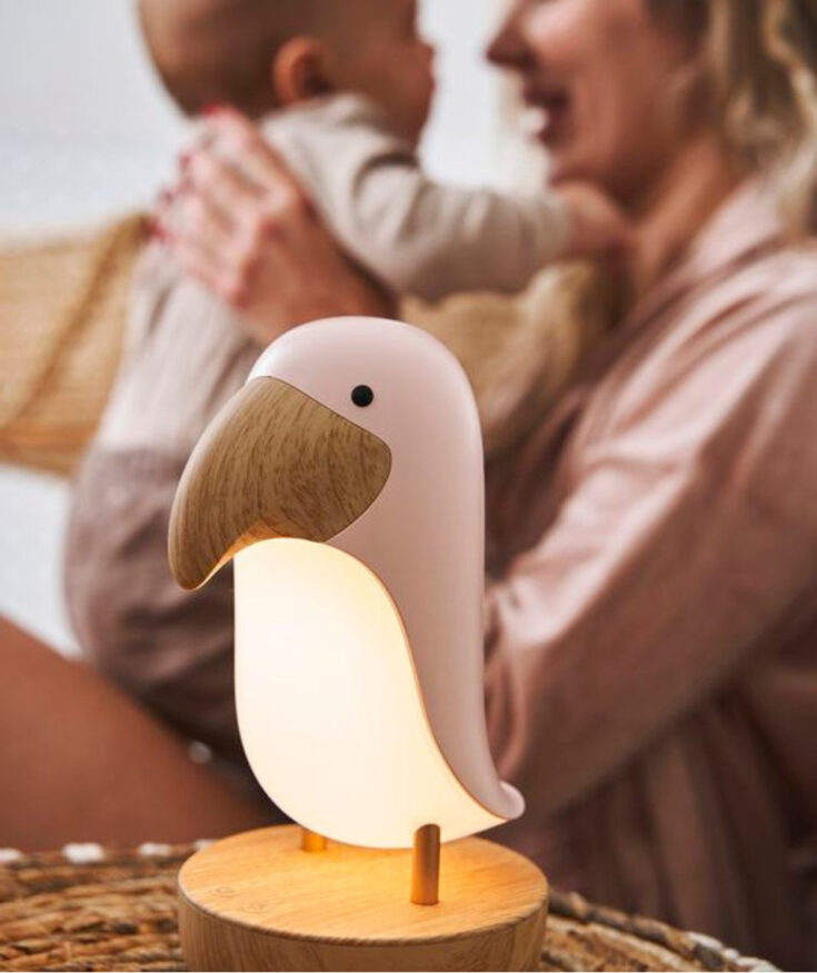 Lempa su garsiakalbiu "Pink Bird"