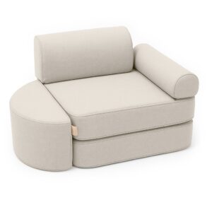 Maža modulinė vidaus/lauko sofa vaikams – rausvai smėlinė