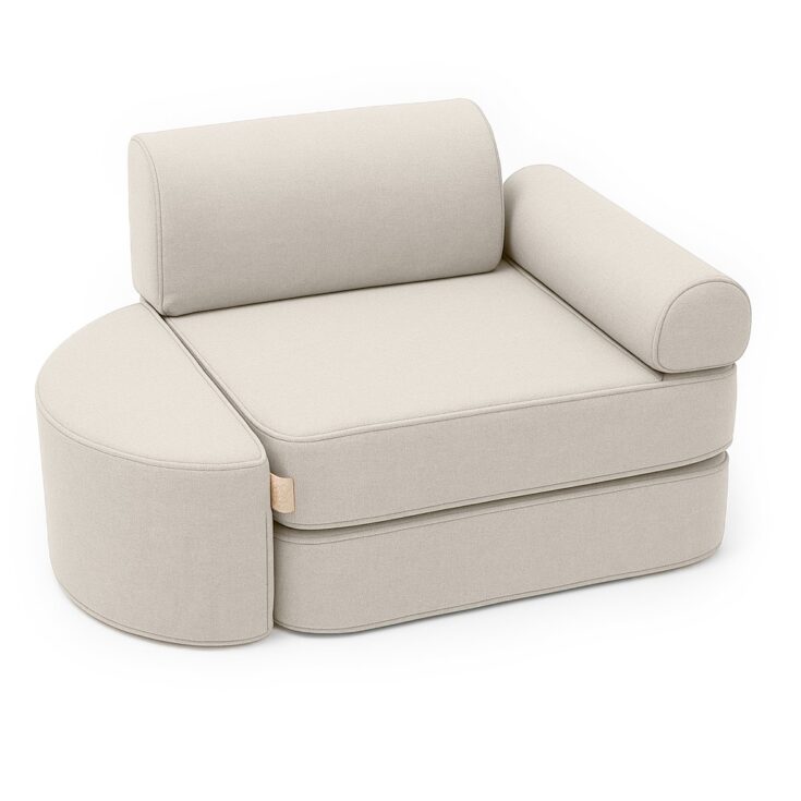 Maža modulinė vidaus/lauko sofa vaikams – rausvai smėlinė