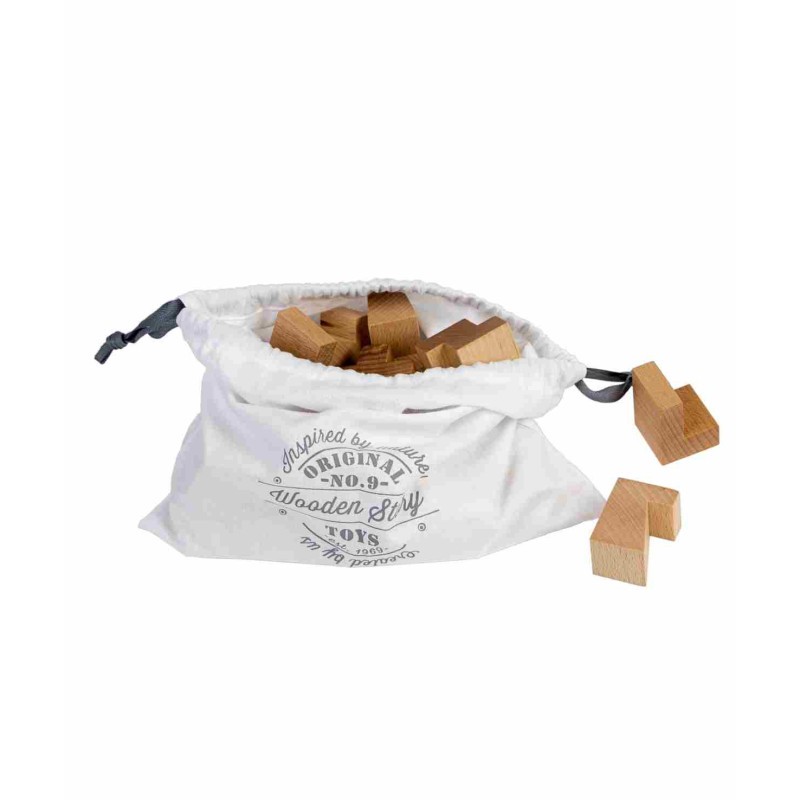 Medinė bokšto dėlionė - natūrali - Image 2