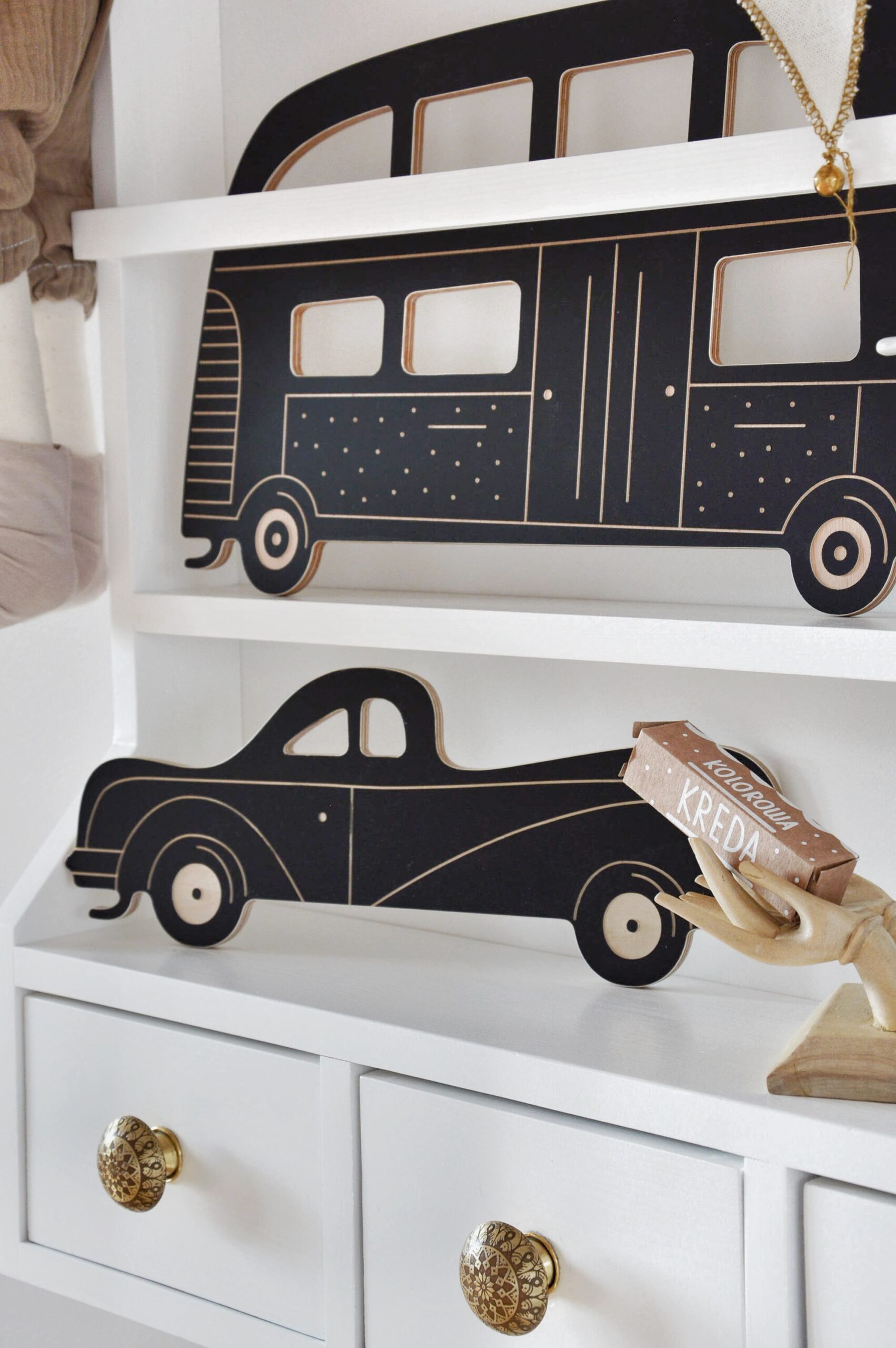 Medinė kreidinė piešimo lentelė "Mercury retro car " - Image 6