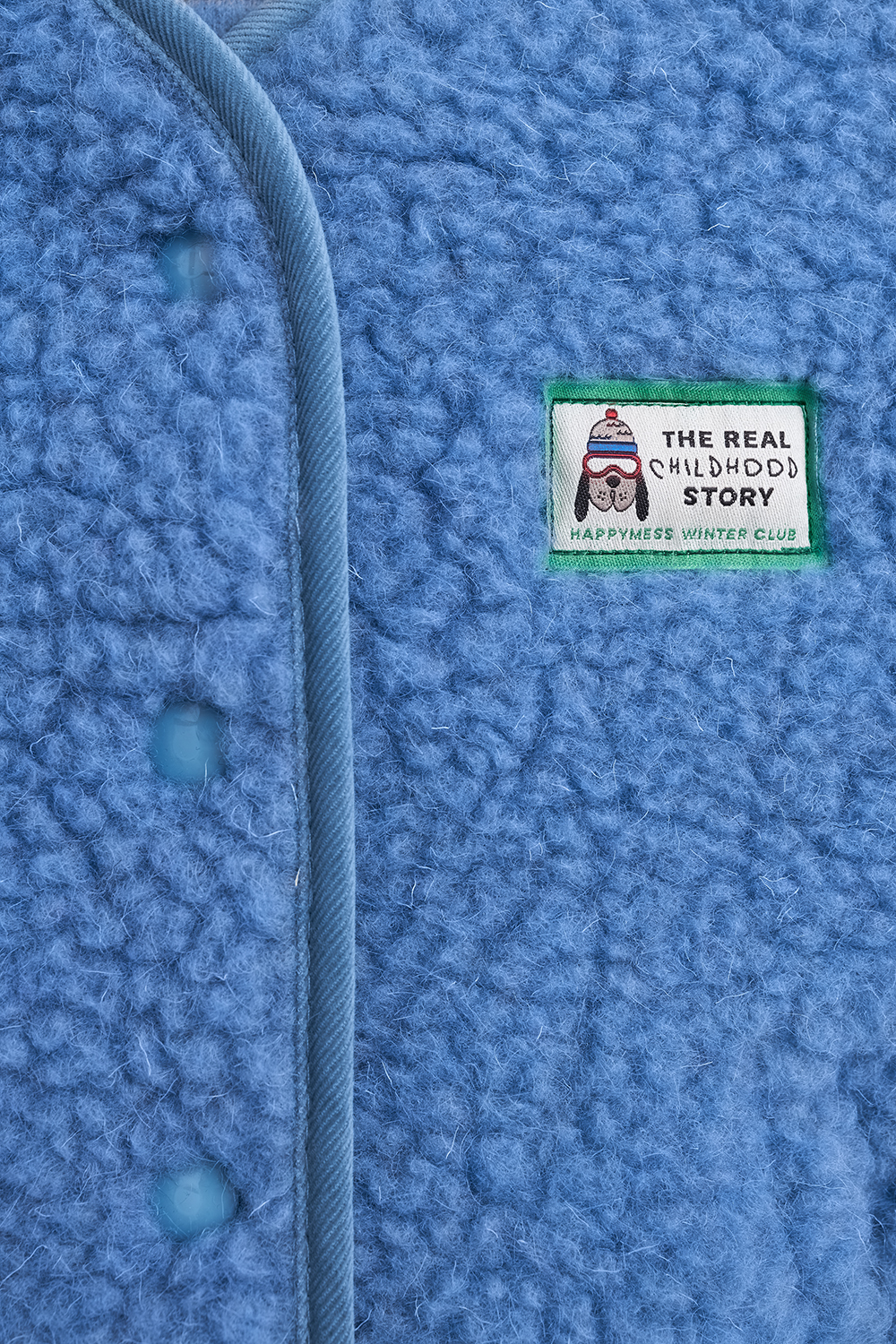 Vaikiška oversize merino vilnos liemenė - ledo mėlyna, įvairių dydžių - Image 5