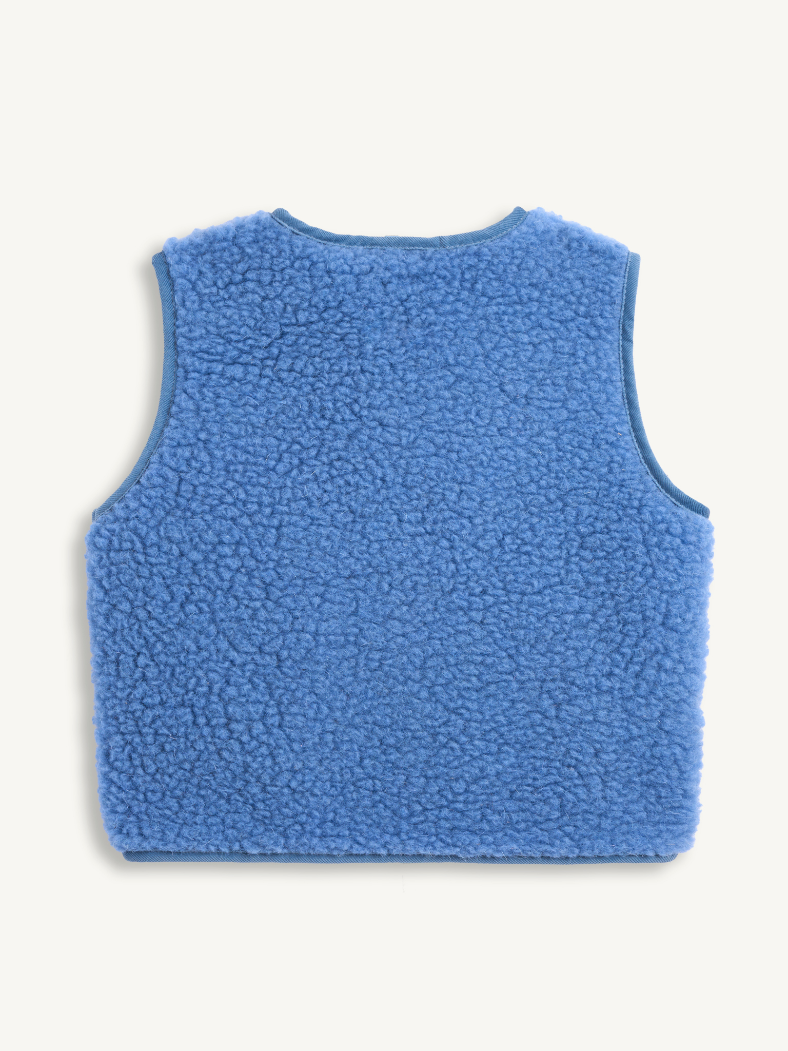 Vaikiška oversize merino vilnos liemenė - ledo mėlyna, įvairių dydžių - Image 4