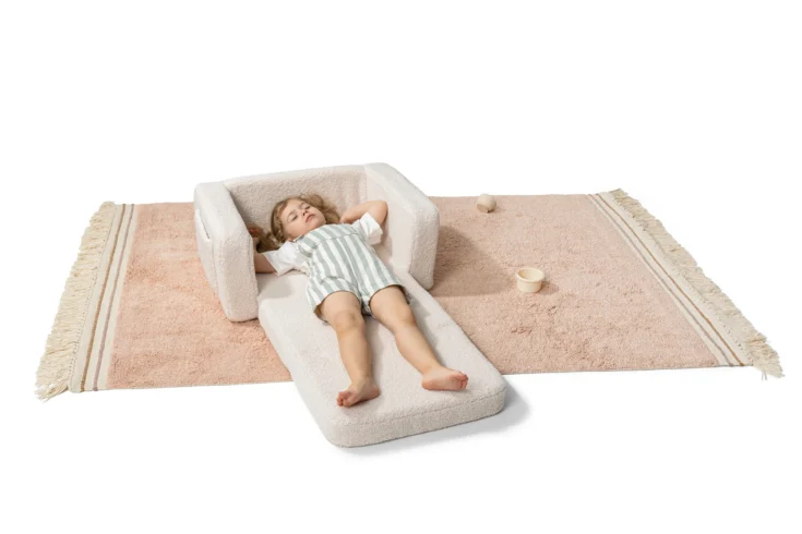 LUMI 2in1 fotelis-lova TEDDY – švelniai kreminis - Image 3