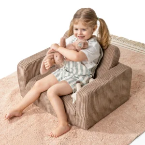 LUMI 2in1 fotelis-lova „Chocolate” - velvetas
