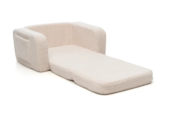 LUMI 2in1 fotelis-lova TEDDY – švelniai kreminis - Image 5