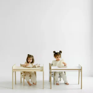 Vaikiškas medinis stalas S/M - 3 spalvos