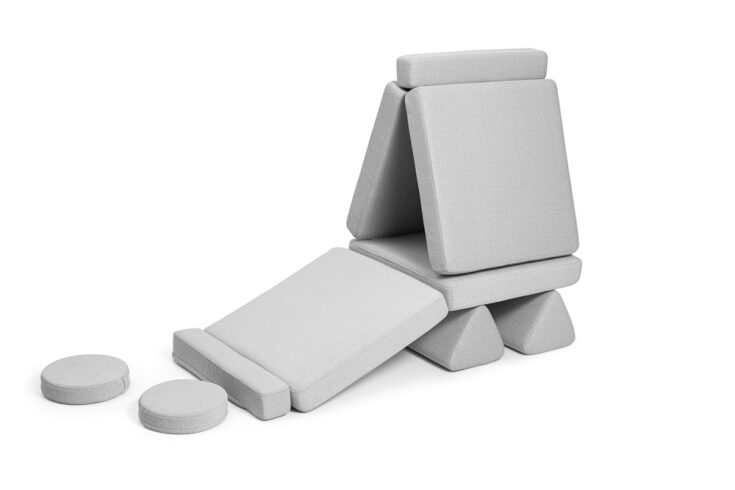SHAPPY žaidimų sofa mini – šviesiai pilka - Image 5