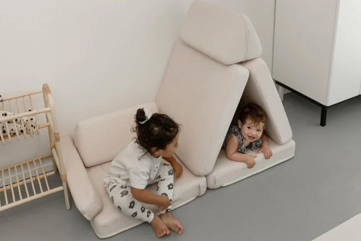 SHAPPY žaidimų sofa mini – švelni smėlio spalva - Image 13