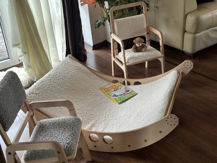 Reguliuojama ergonominė vaikiška kėdutė – pilka - Image 2