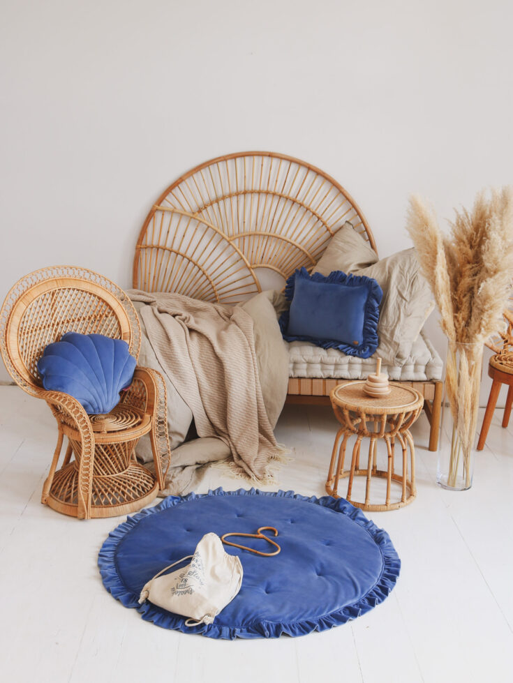 Aksominė kriauklės formos pagalvėlė "Sapphire" - Image 3