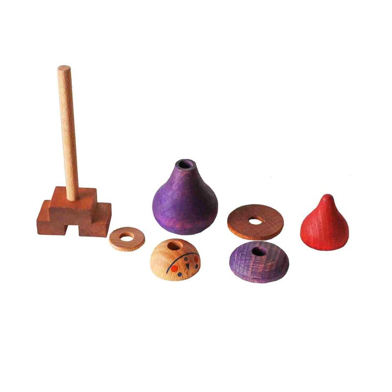 Montessori medinė dėlionė LALA – violetinė - Image 3