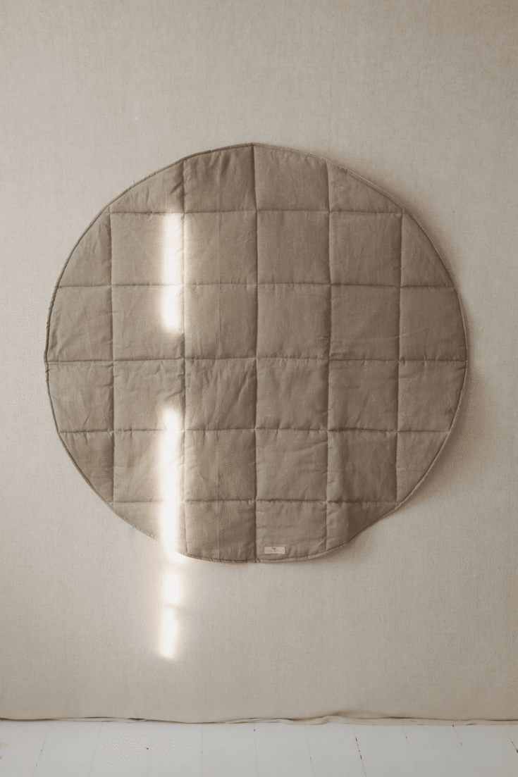 Apvalus kilimėlis „Natural Linen“