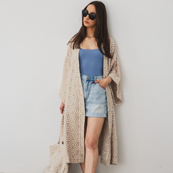 „Patulove” bambukinis kimono moterims – smėlinis