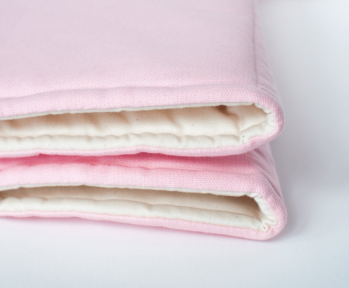 Medvilninis apvalus kilimėlis "Pink and Beige" - Image 2