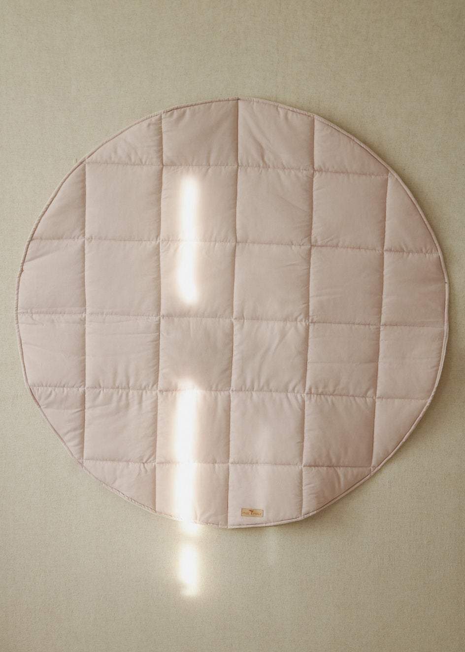 Medvilninis apvalus kilimėlis "Pink and Beige"