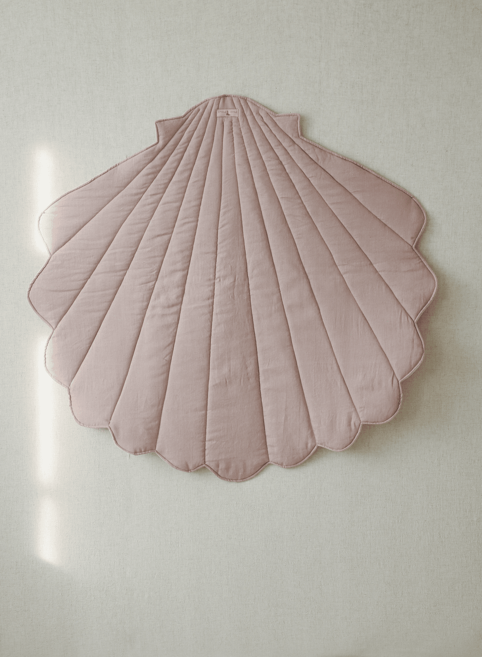 Lininis kriauklės formos kilimėlis „Powder Pink“