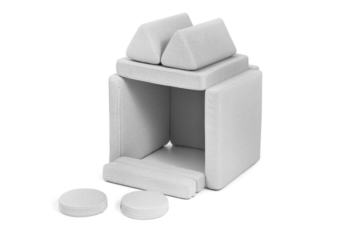 SHAPPY žaidimų sofa mini – šviesiai pilka - Image 7