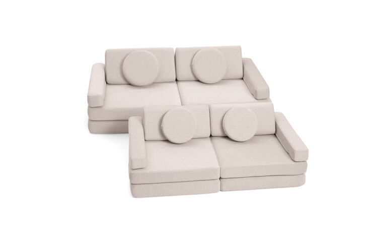 SHAPPY žaidimų sofa mini – švelni smėlio spalva - Image 3
